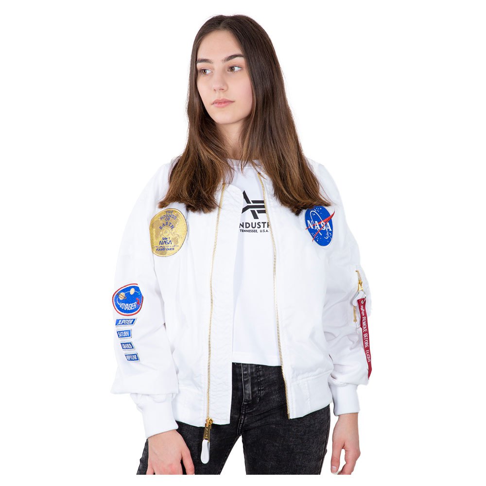 Куртка Alpha Industries MA-1 TT OS Voyager, белый ma 1 tt os voyager женская куртка alpha industries