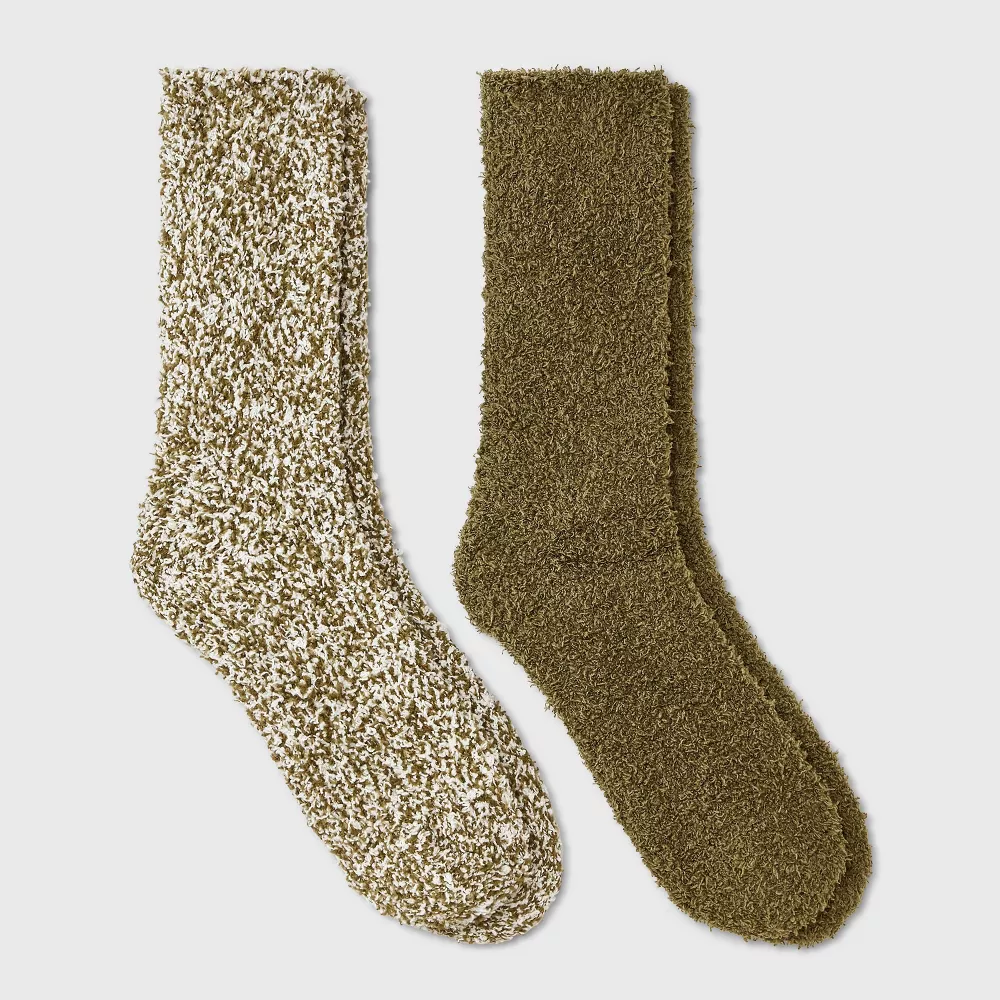 

Женские носки Marled 2pk Cozy Crew Socks - Auden, цвет Olive Green