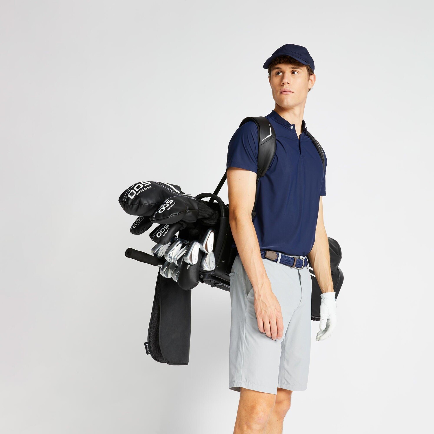 

Рубашка-поло с короткими рукавами Decathlon Golf Ww900 Inesis, темно-синий