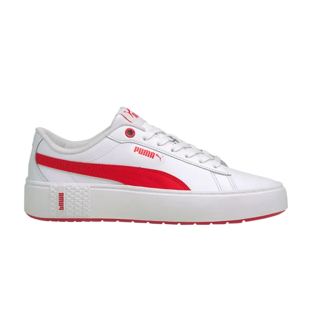 Кроссовки Wmns Smash Platform V2 Puma, белый кроссовки wmns smash platform q4 polka puma черный