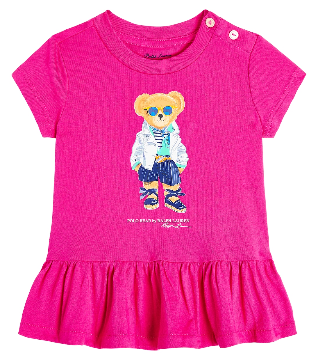 

Футболка-поло baby bear из хлопкового джерси Polo Ralph Lauren Kids, розовый