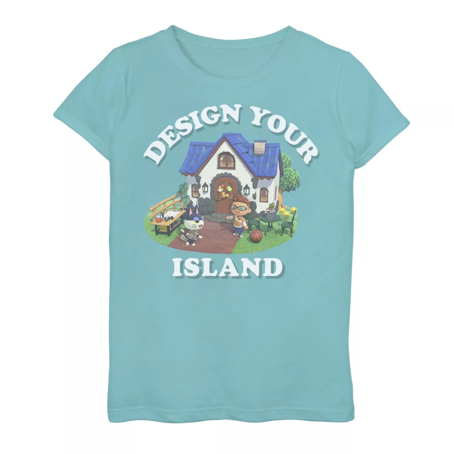 

Футболка с рисунком Animal Crossing: New Horizons для девочек 7–16 лет: создай свой остров Licensed Character