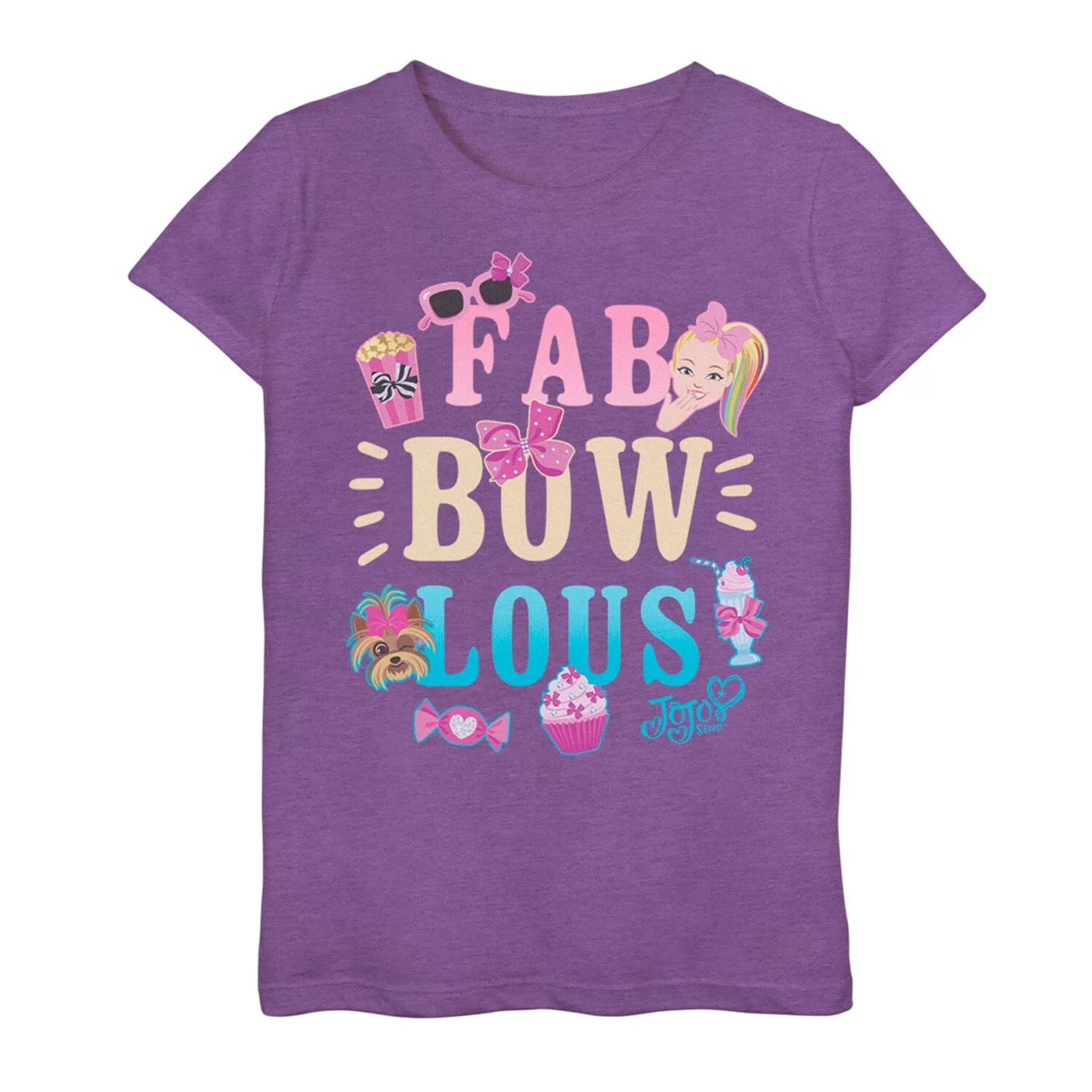 

Футболка с потрясающим рисунком для девочек 7–16 лет Jojo Siwa "Fab Bow Lous" Licensed Character