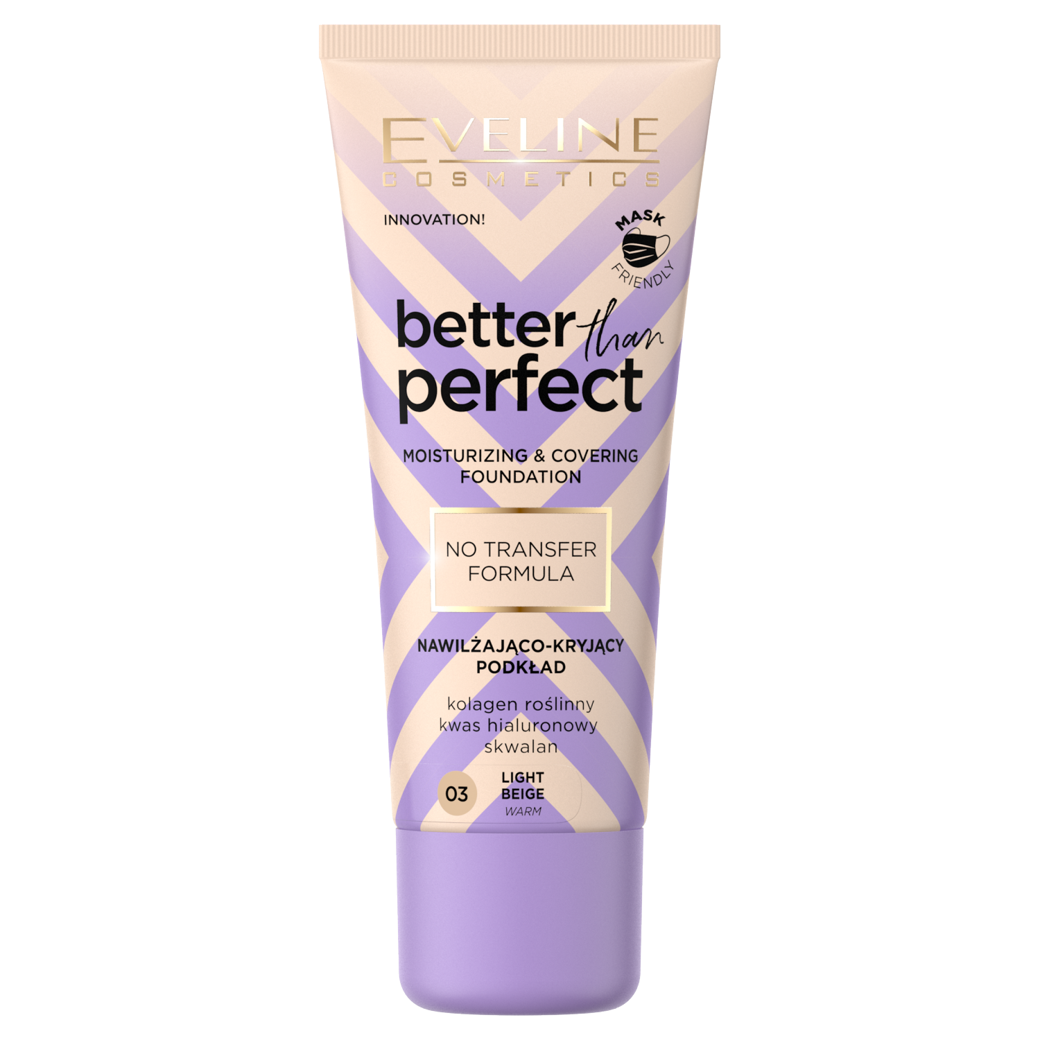 Тональный крем для лица 03 светло-бежевый Eveline Cosmetics Better Than  Perfect, 30 мл