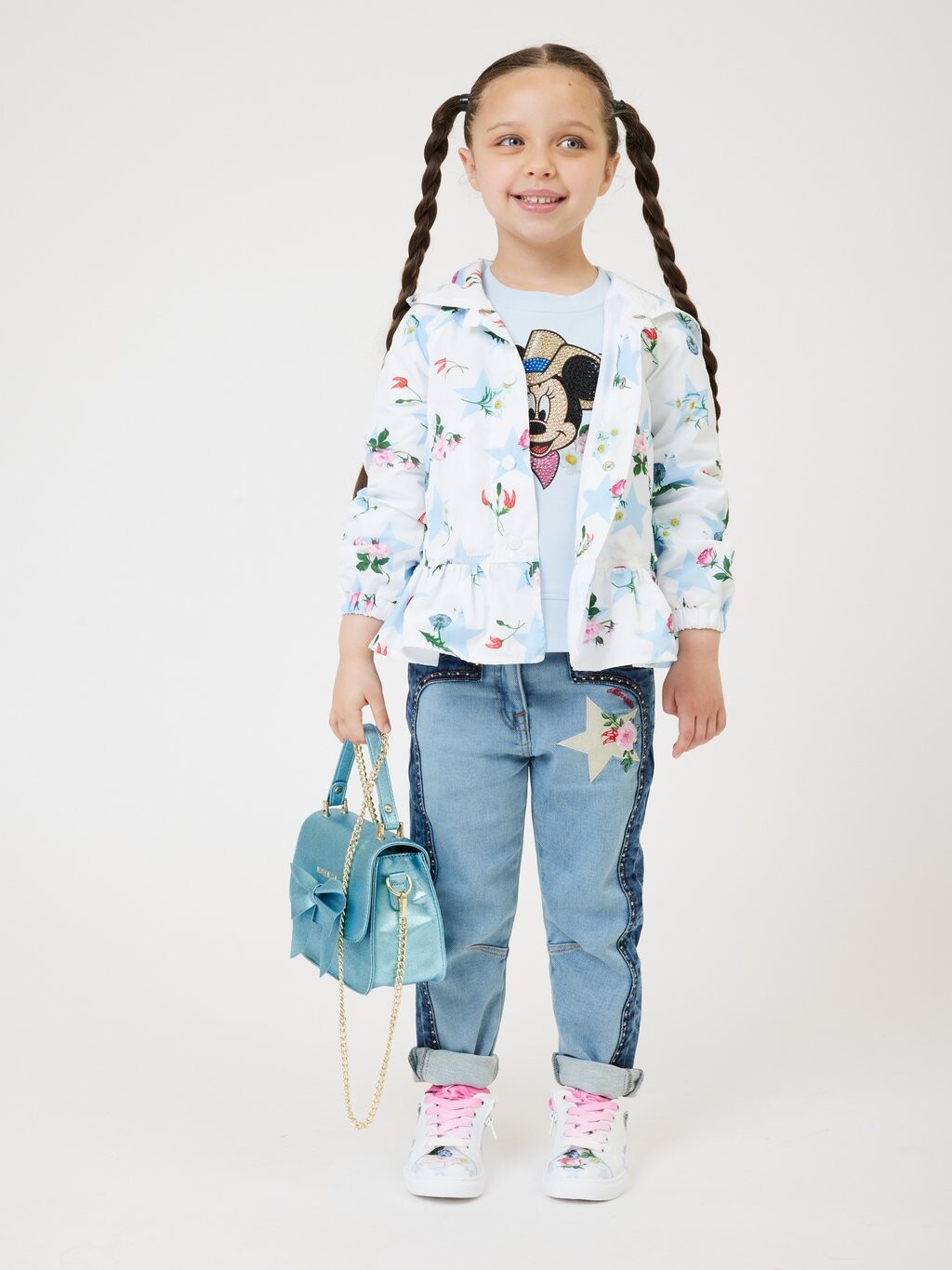 

Джинсы Baggy Rodeo Monnalisa, цвет blustone