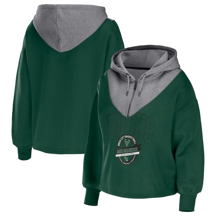 

Толстовка на молнии WEAR by Erin Andrews Milwaukee Bucks, зеленый