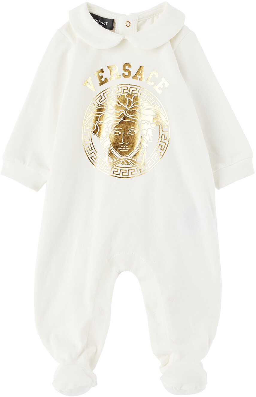

Baby White Комбинезон с Медузой Белый/Золотой Versace
