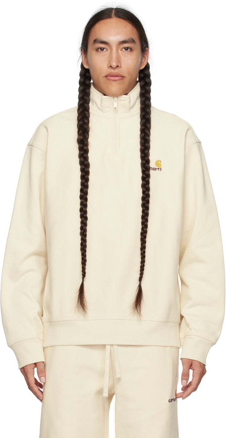 

Carhartt Work In Progress Кремовый свитер с американским рисунком, Бежевый