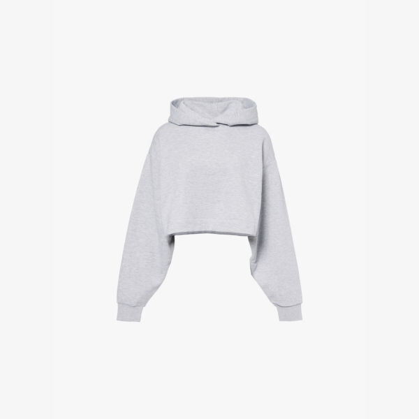 

Толстовка Bae oversize из хлопчатобумажной ткани с капюшоном Alo Yoga, серый