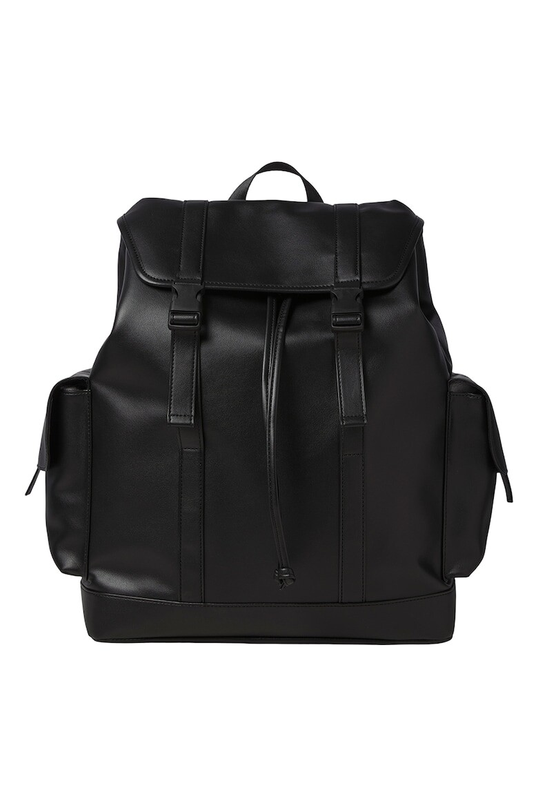 

Рюкзак из экокожи с боковыми карманами Jack & Jones, черный