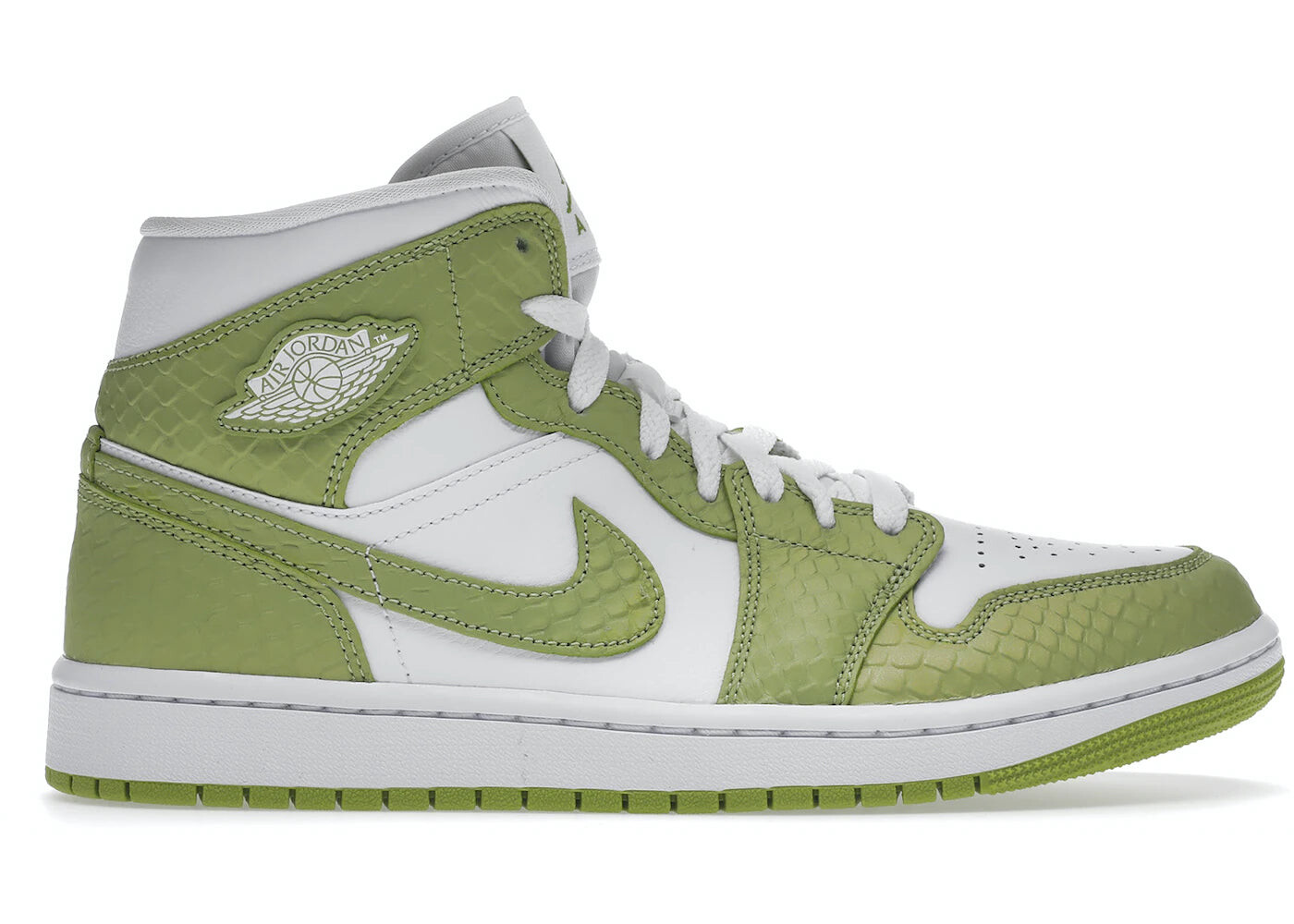 

Кроссовки Jordan 1 Mid Green Python