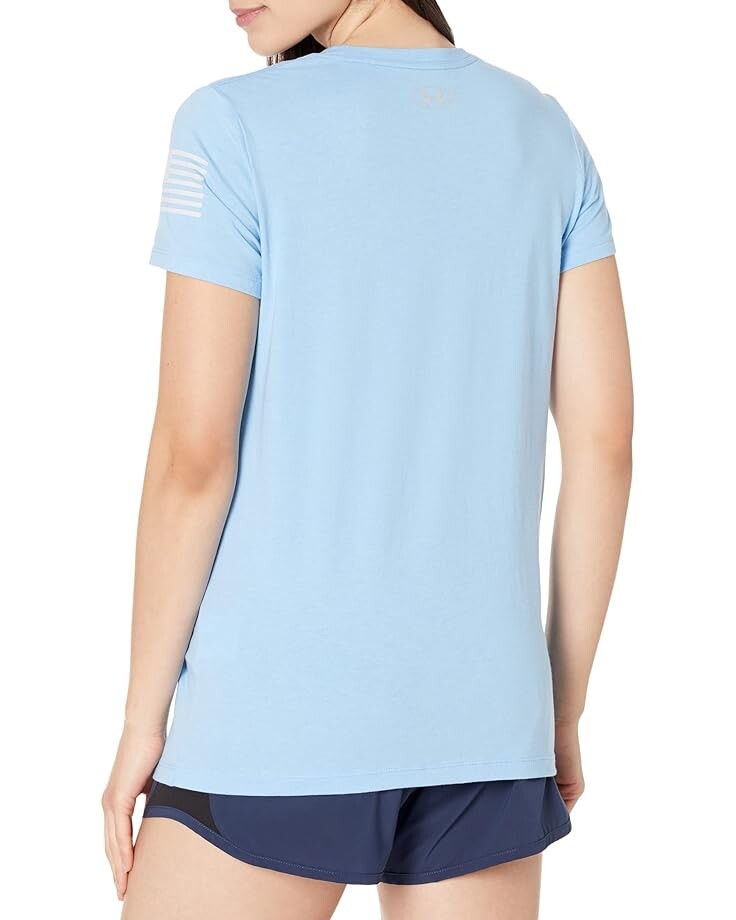 

Футболка Under Armour New Freedom Logo T-Shirt, цвет Carolina Blue/Halo Gray