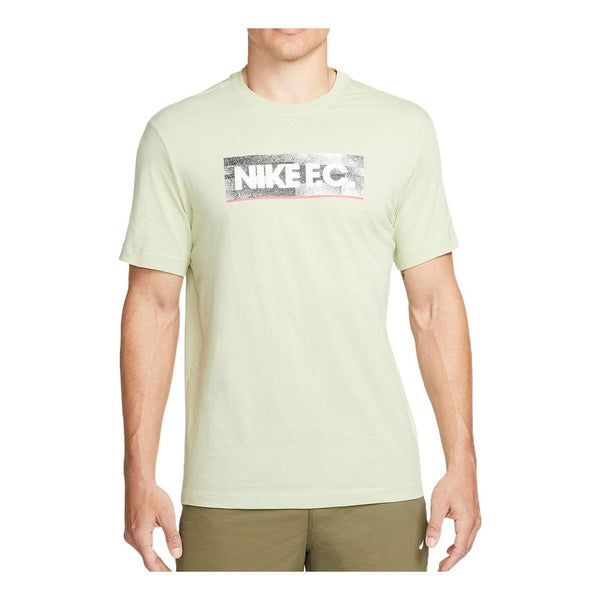 Футболка Nike F.C. Logo Printing Solid Color Sports Round Neck Short Sleeve Green, мультиколор футболка nike style essentials washed solid color loose sports round neck short sleeve pink розовый