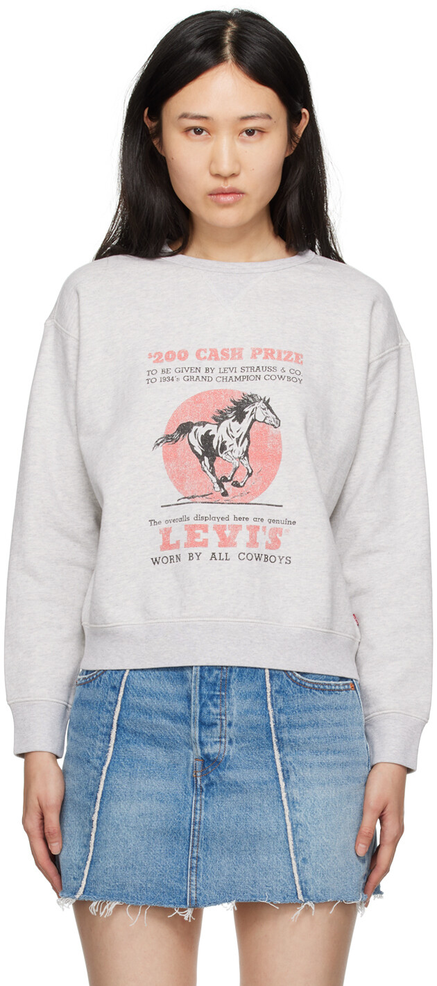 

Серый свитшот с графическим рисунком Levi'S