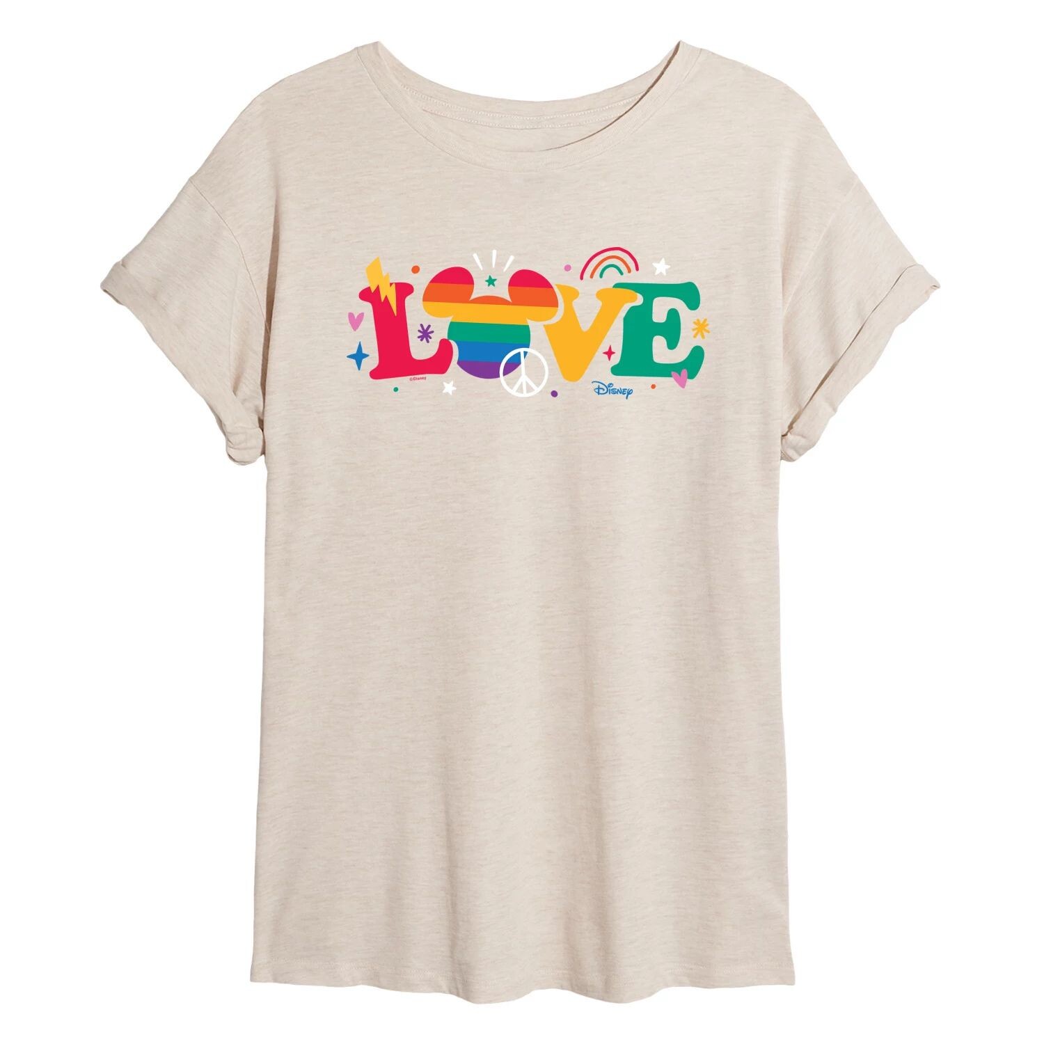 

Струящаяся футболка Disney's Juniors' Love Mickey Ears Disney