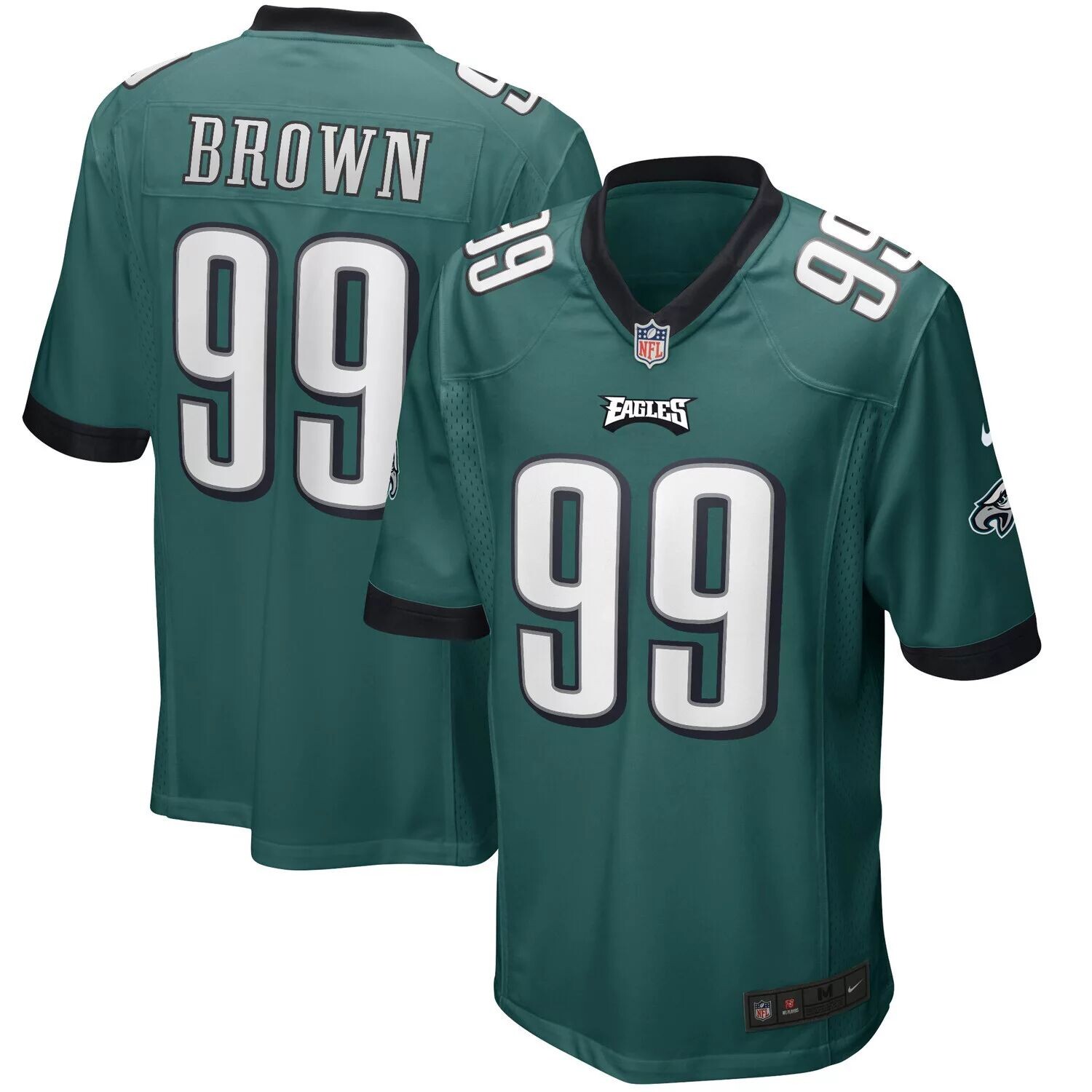 

Мужская майка игрока пенсионера Джерома Брауна Midnight Green Philadelphia Eagles Game Nike