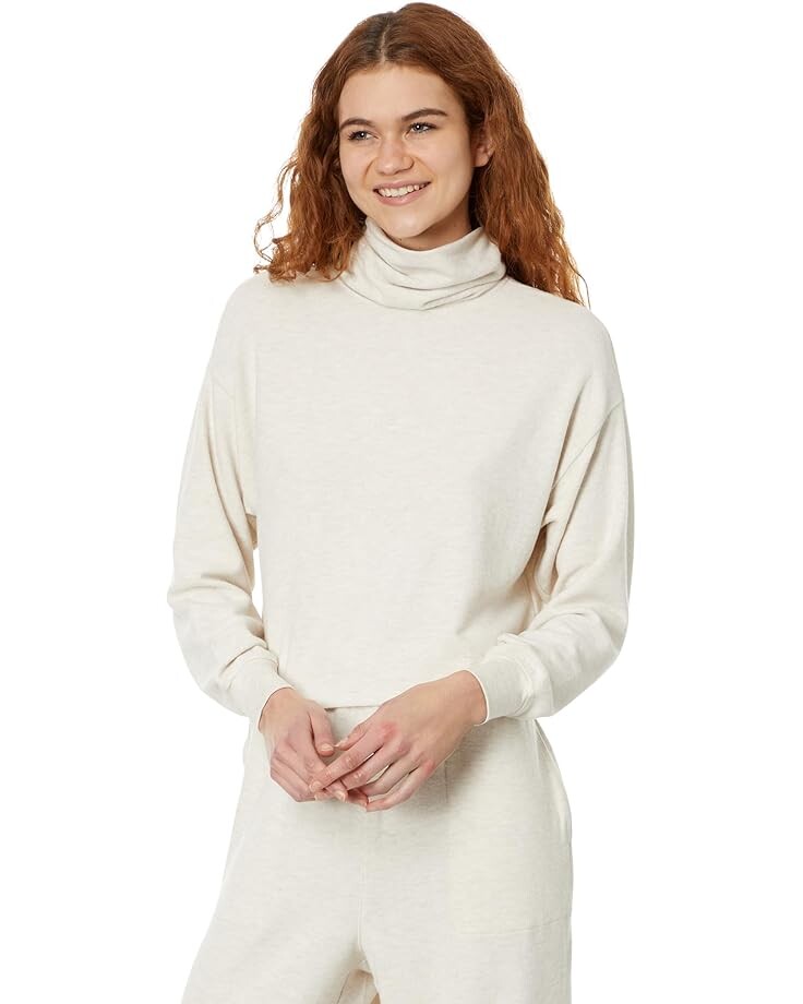 

Свитер Madewell Brushed Jersey Funnelneck Sweater, цвет Heather Oatmeal