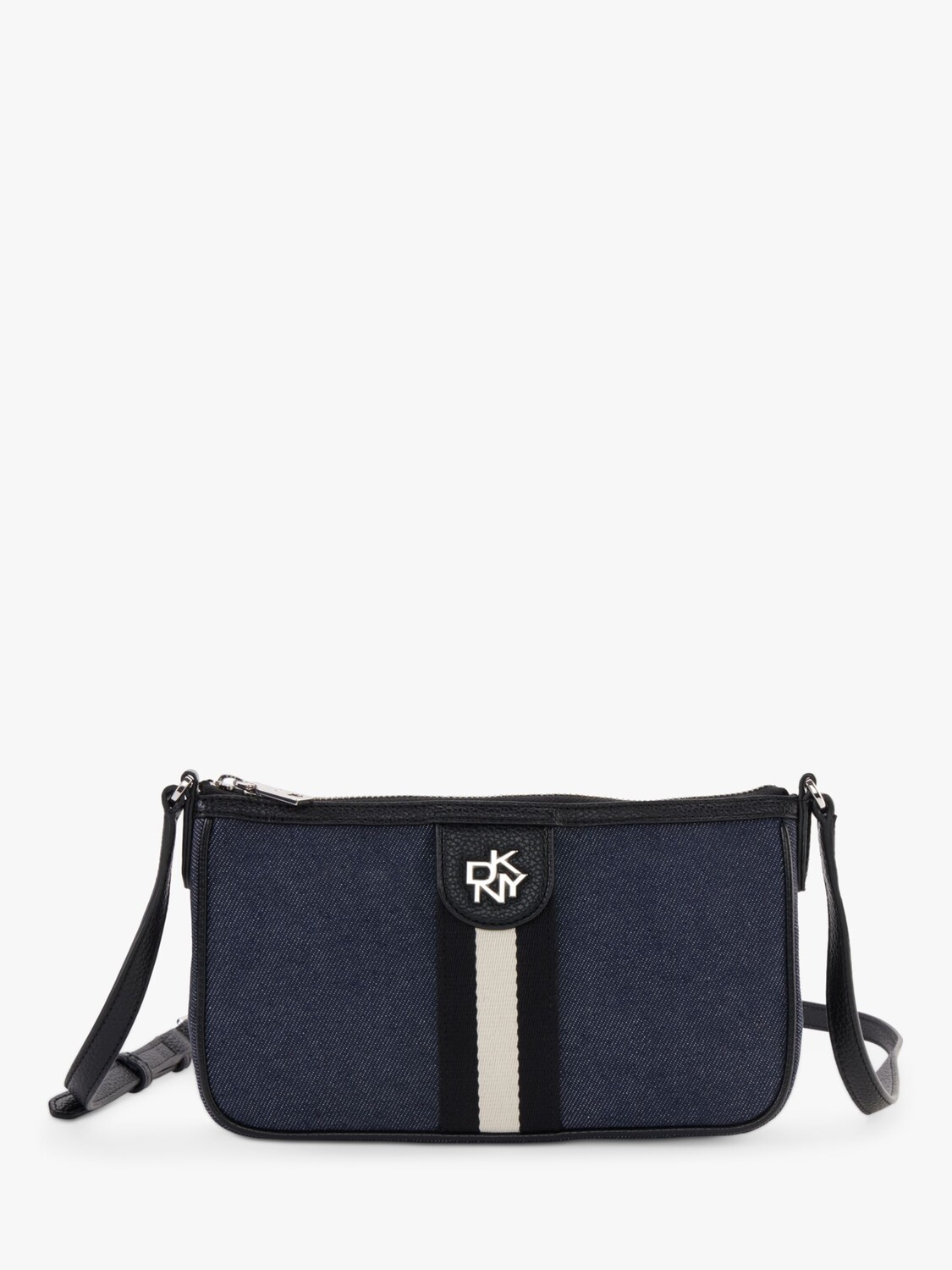 

Сумка через плечо с полосками Carol DKNY, джинсовая ткань