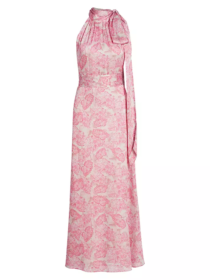 Платье Kayla с высоким воротником и цветочным принтом Sachin & Babi, цвет rouge damask rose фотографии