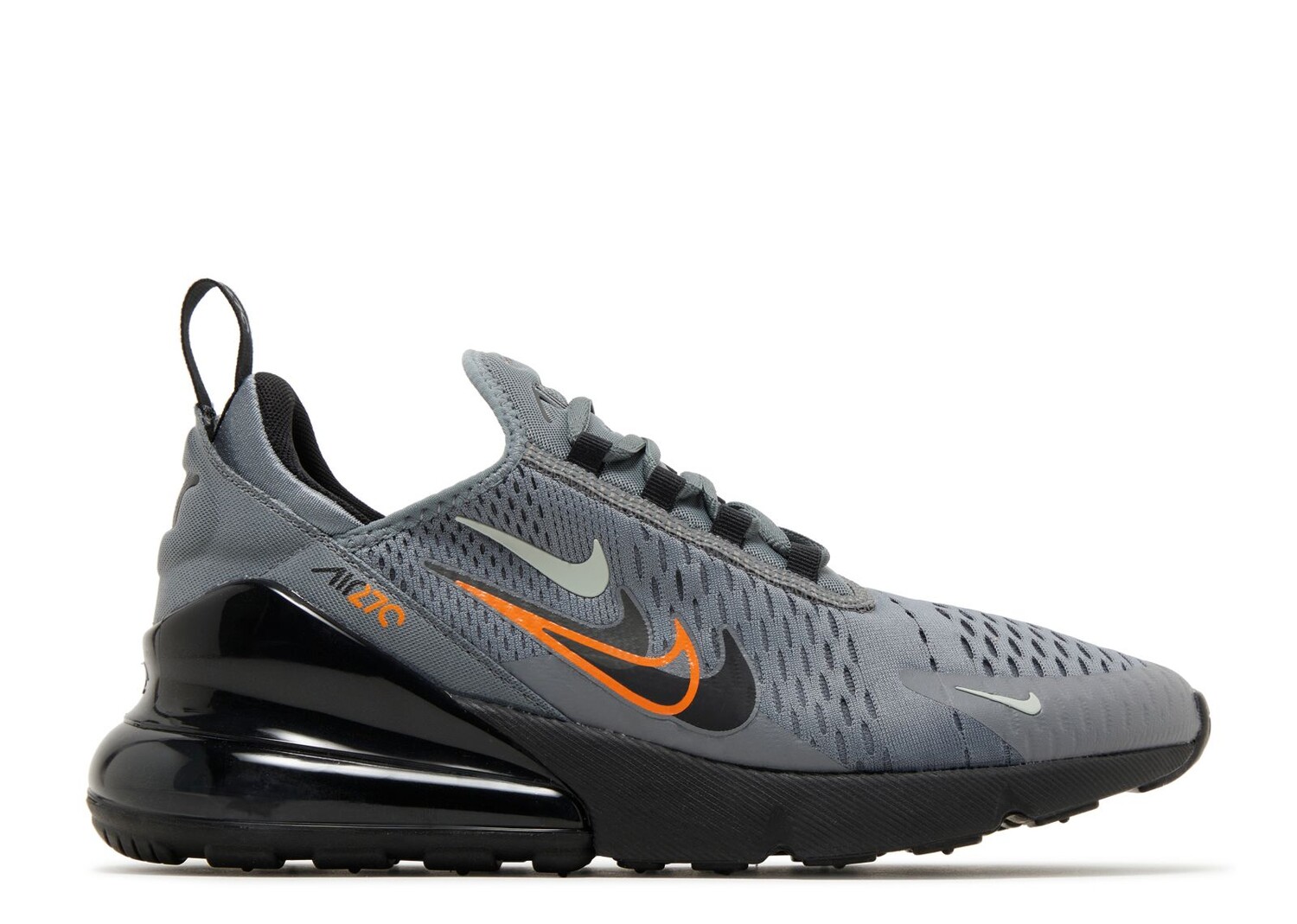 

Кроссовки Nike Air Max 270 'Multi-Swoosh - Smoke Grey Mandarin', серый