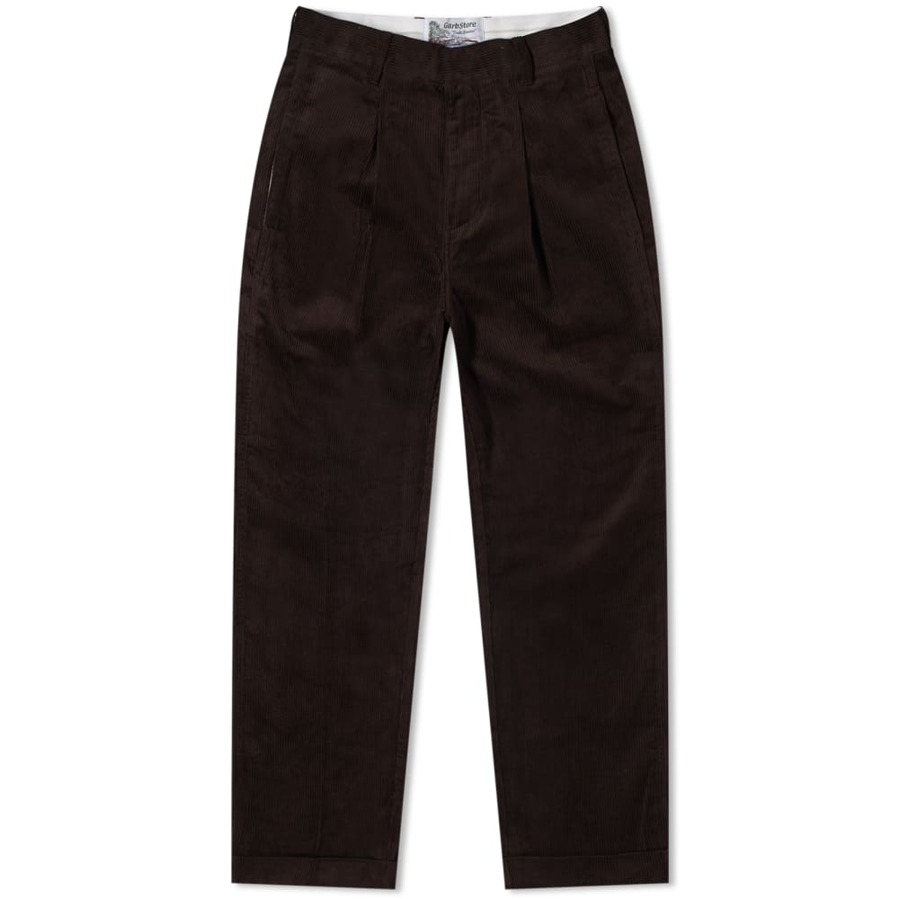 Вельветовые брюки со складками Garbstore, коричневый