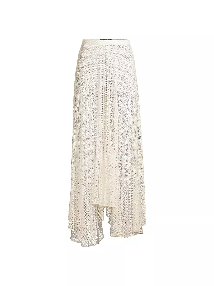 Прозрачная кружевная пляжная юбка Patbo, белый