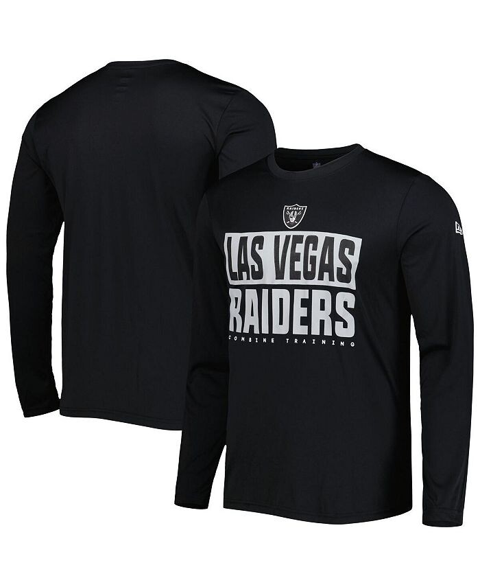 

Мужская черная футболка с длинным рукавом Las Vegas Raiders Joint Authentic Offsides New Era, черный