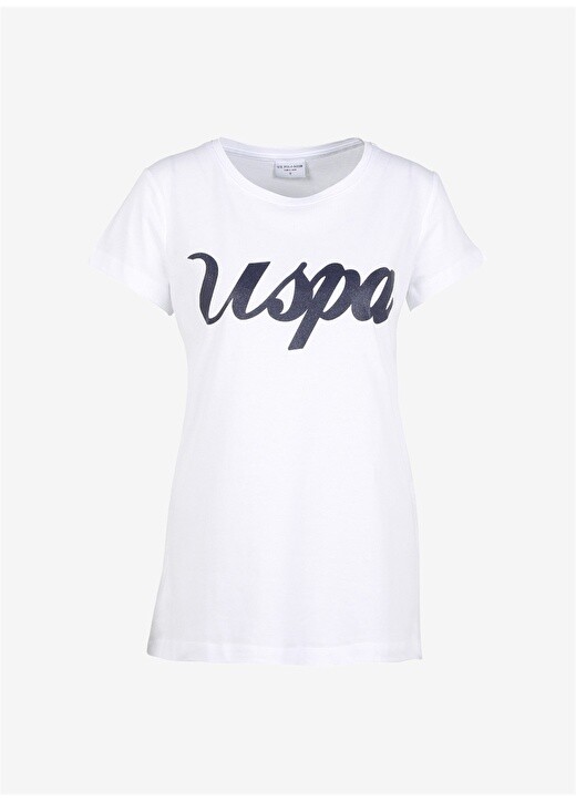 

Белая женская футболка с круглым вырезом с принтом U.S. Polo Assn., Белый