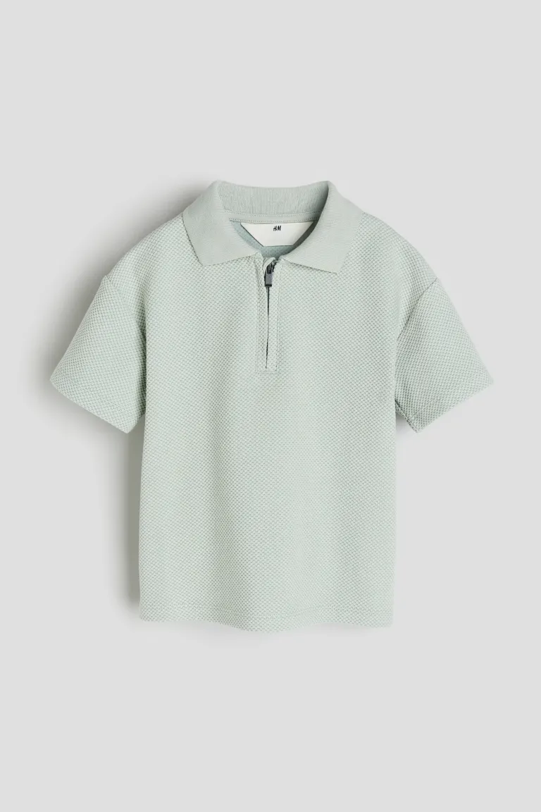 

Рубашка-Поло на молнии H&M, зеленый