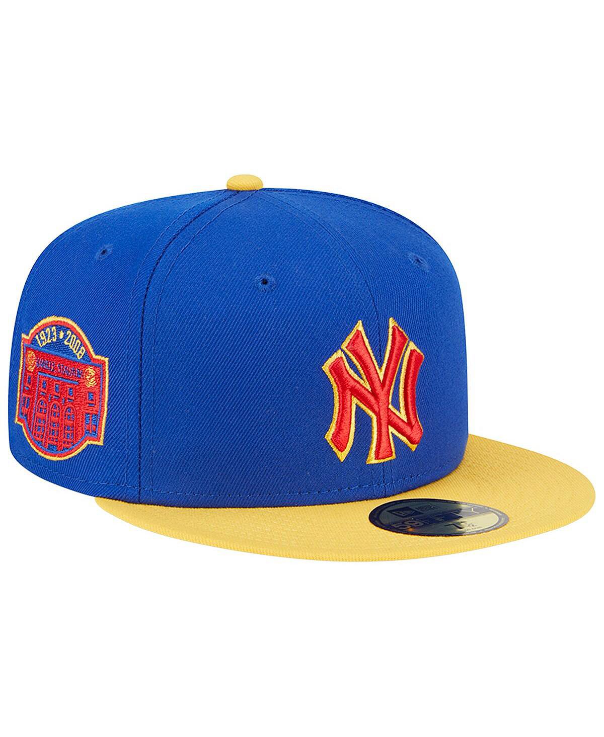 цена Мужская королевская желтая приталенная шляпа New York Yankees Empire 59FIFTY New Era