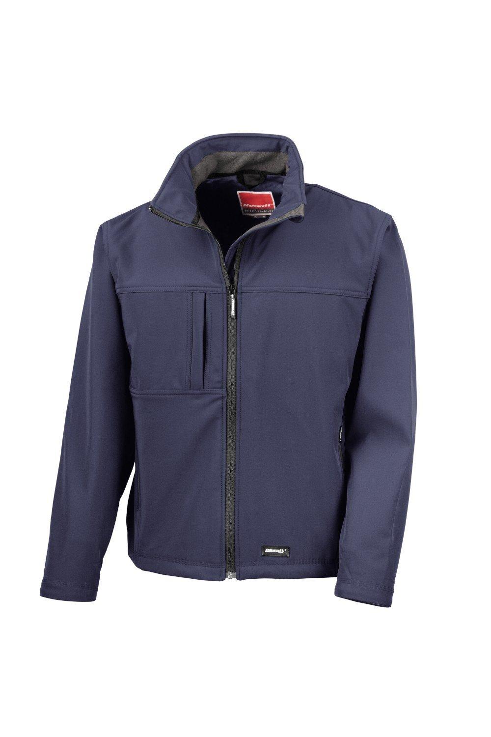 3-слойная куртка Softshell Premium (водонепроницаемая, ветрозащитная и дышащая) Result, темно-синий