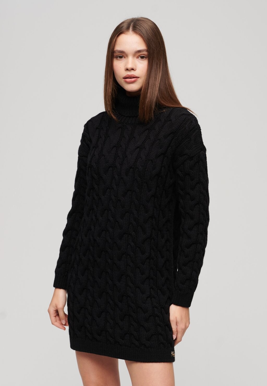 

Платье-джемпер ROLL NECK CABLE Superdry, черный