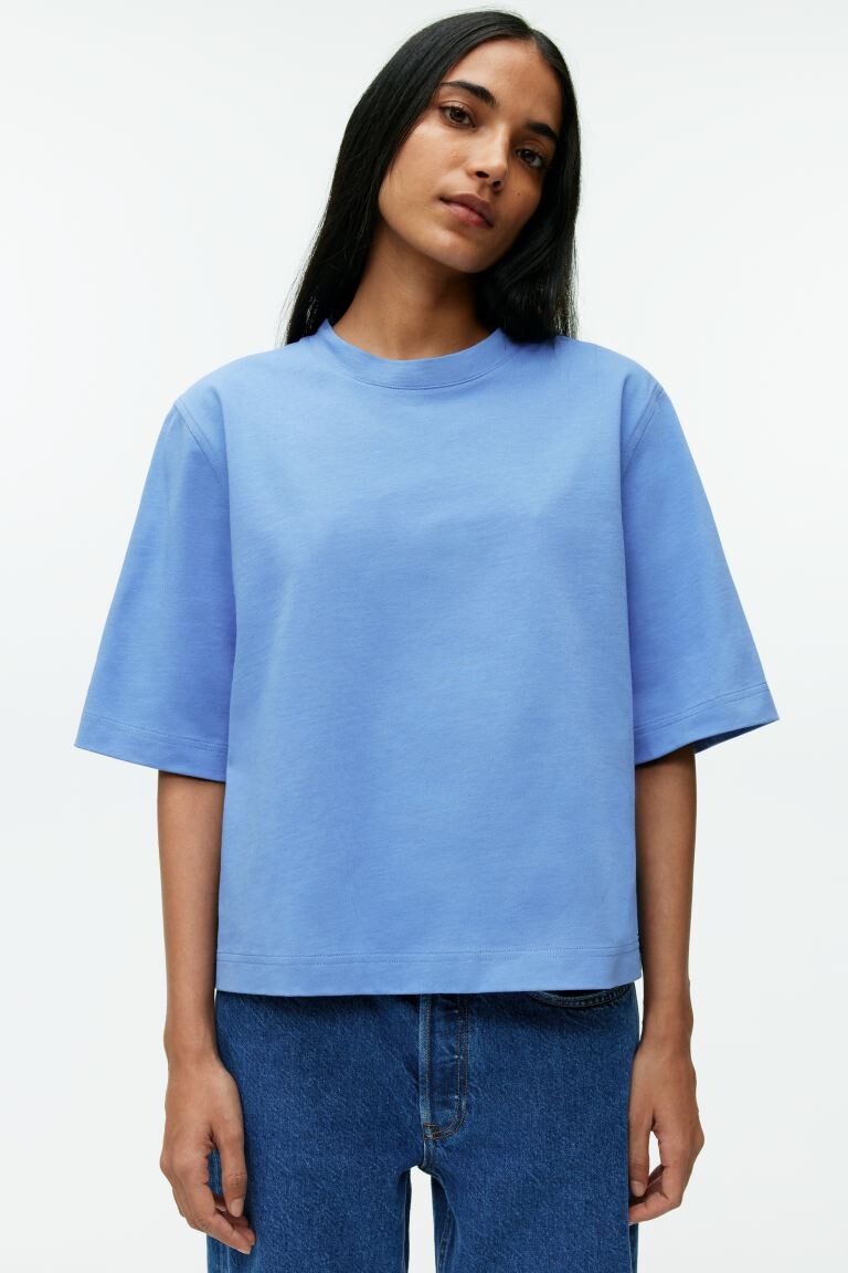 

Тяжелая, объемная футболка H&M, синий