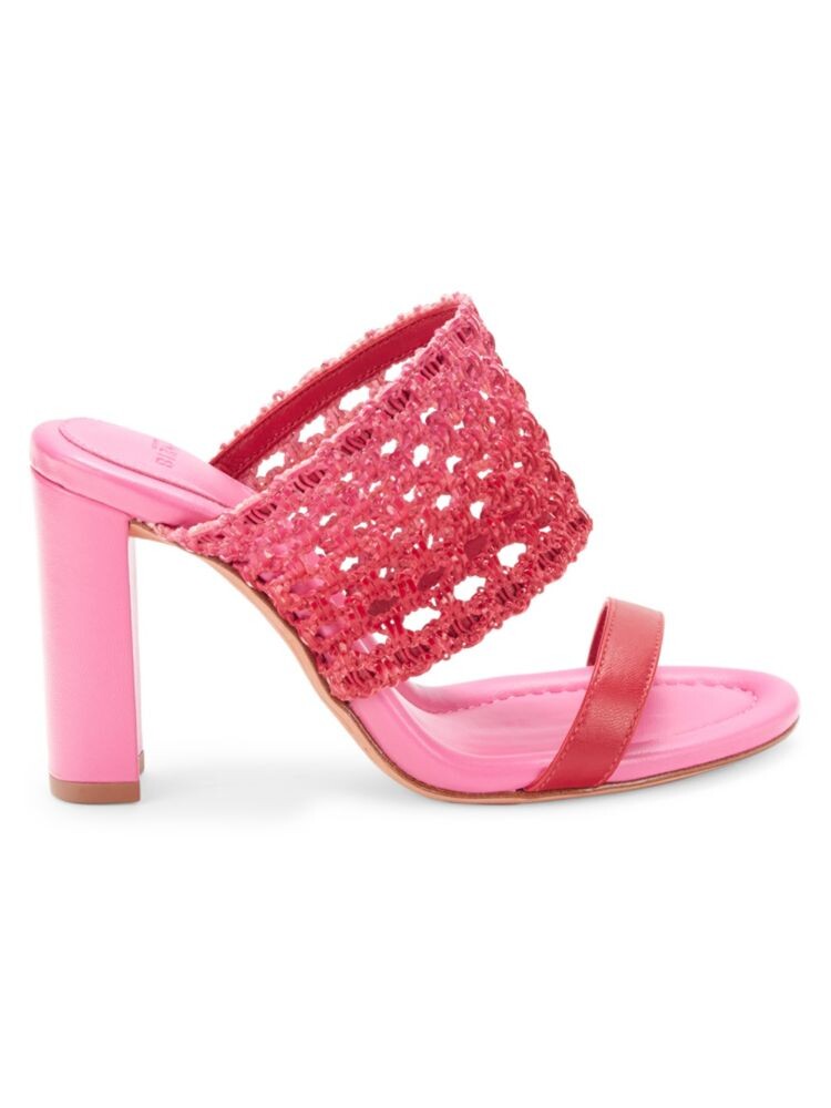 

Плетеные кожаные сандалии Trisha с эффектом омбре Alexandre Birman, красный
