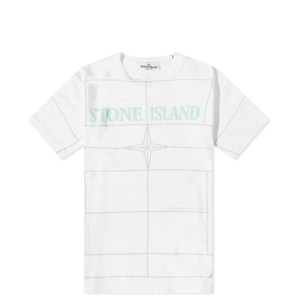 

Stone Island Junior Футболка с графическим логотипом в виде сетки, белый