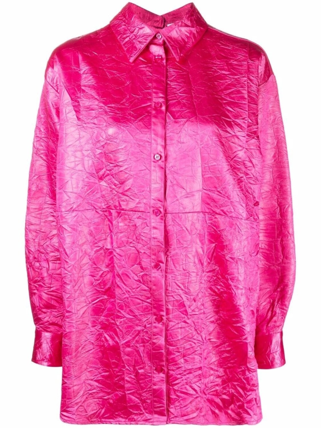 

Рубашка оверсайз с жатым эффектом MSGM, розовый