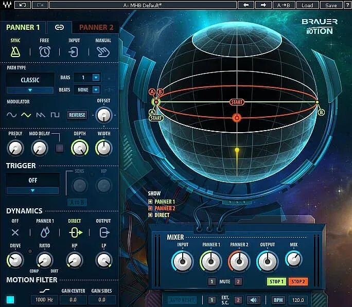 

Плагин автоматического панорамирования Waves Brauer Motion