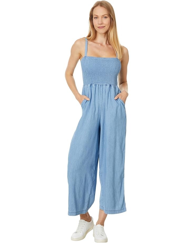 

Комбинезон Tommy Hilfiger Chambray Smocked Jumpsuit, цвет Light Benson