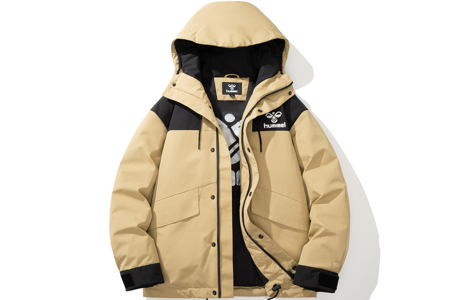 

Пуховик унисекс Hummel, цвет White gift brand scarf