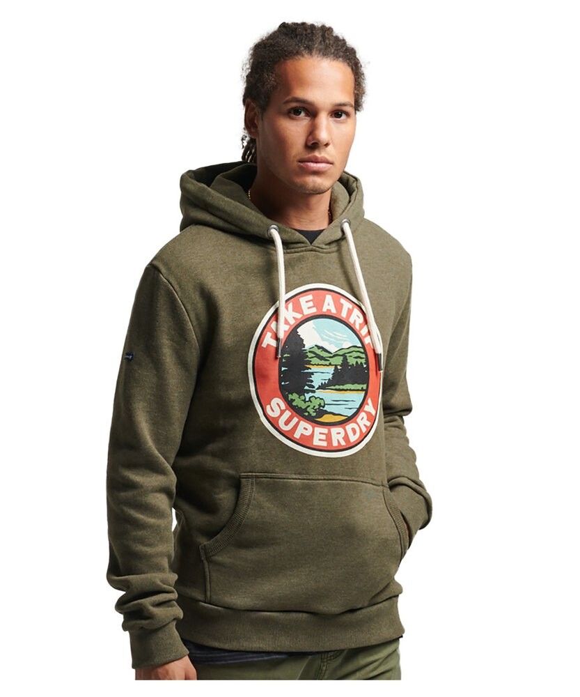 

Худи Superdry Vintage Travel, зеленый