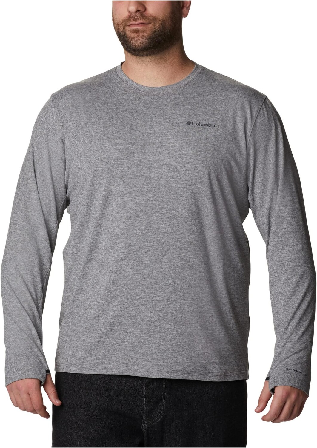 

Кофта с длинными рукавами Big & Tall Tech Trail II Columbia, цвет City Grey Heather