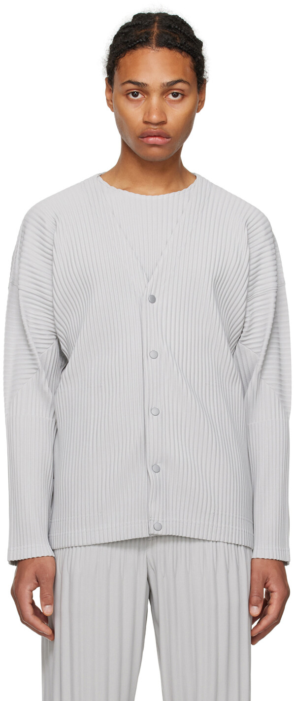 

Серый кардиган Basics HOMME PLISSe ISSEY MIYAKE
