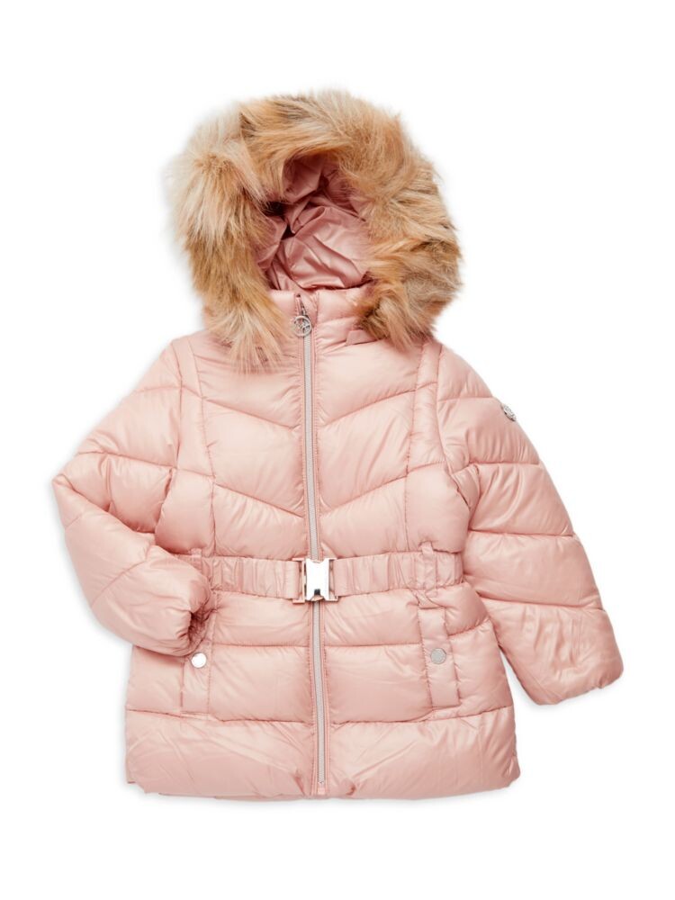 

Пуховик с поясом для маленькой девочки Michael Michael Kors, цвет Blush