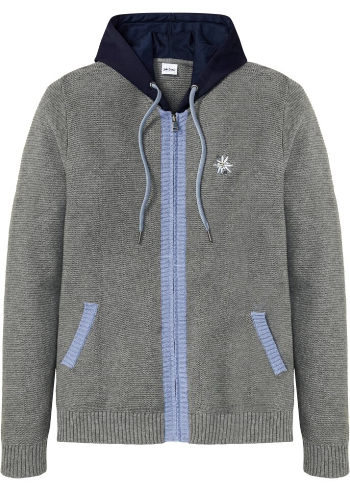

Кардиган с капюшоном John Baner Jeanswear, серый