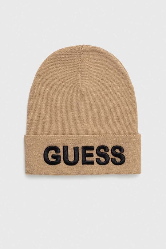 

Шапка из смесовой шерсти Guess, бежевый