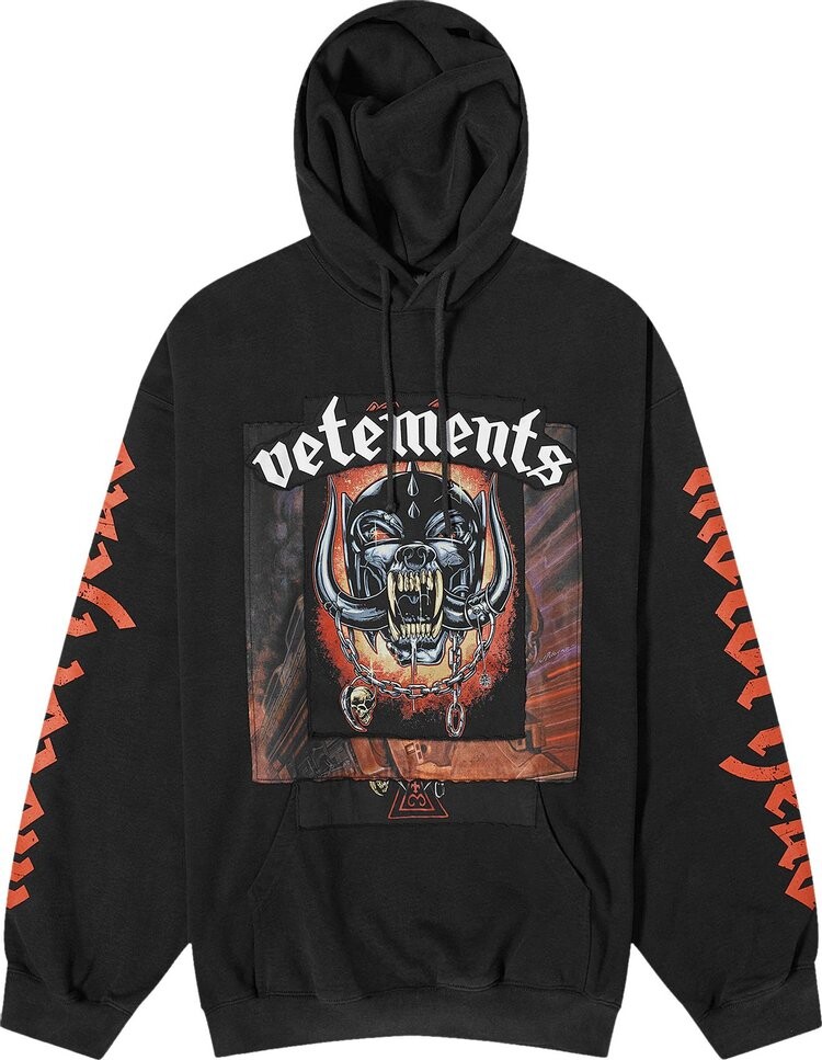

Худи Vetements Motorhead Patched 'Black', черный