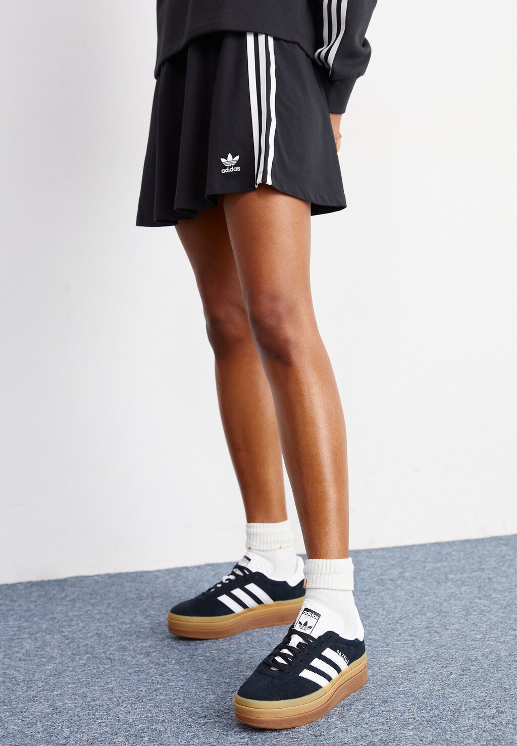 

Юбка А-силуэта 3 STRIPE SKIRT adidas Originals, цвет black