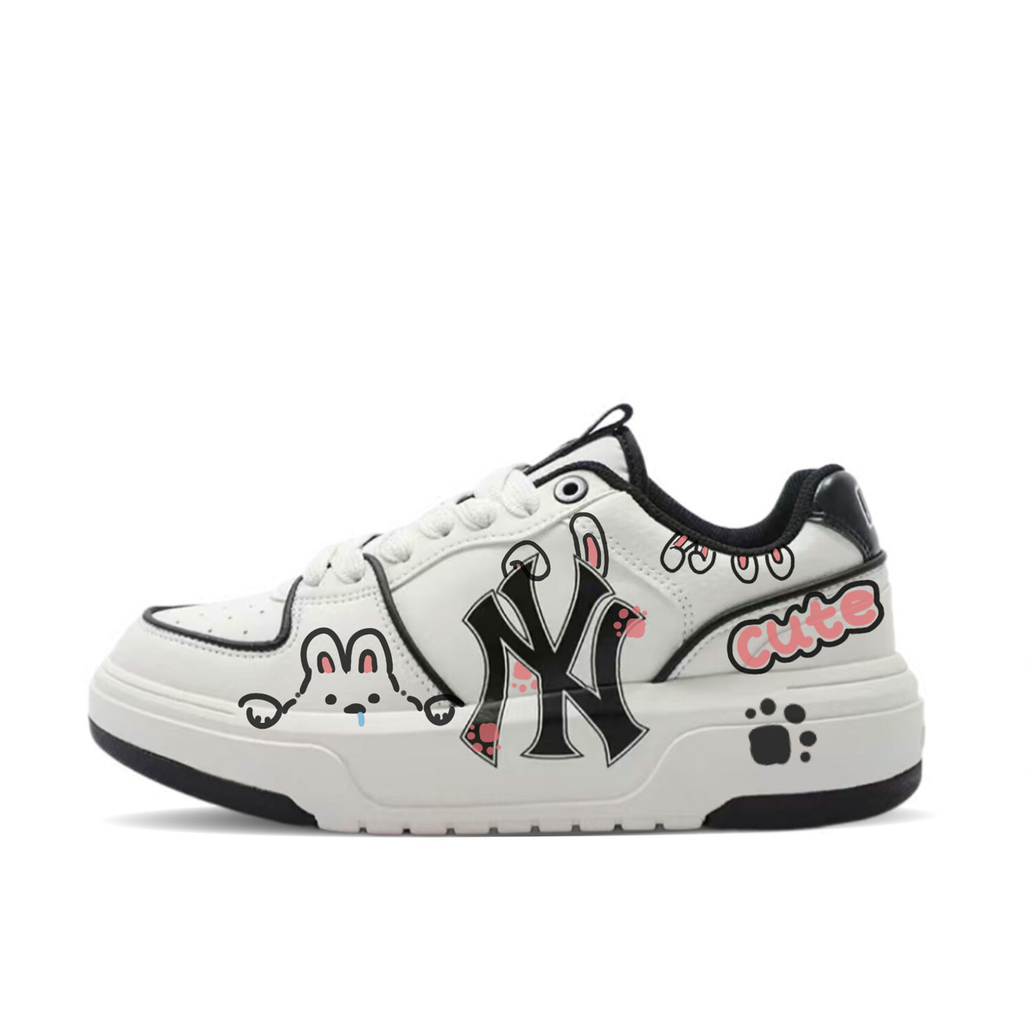 

Кроссовки MLB Chunky Liner Skateboarding Shoes Unisex Low-top Black/White, черный/белый