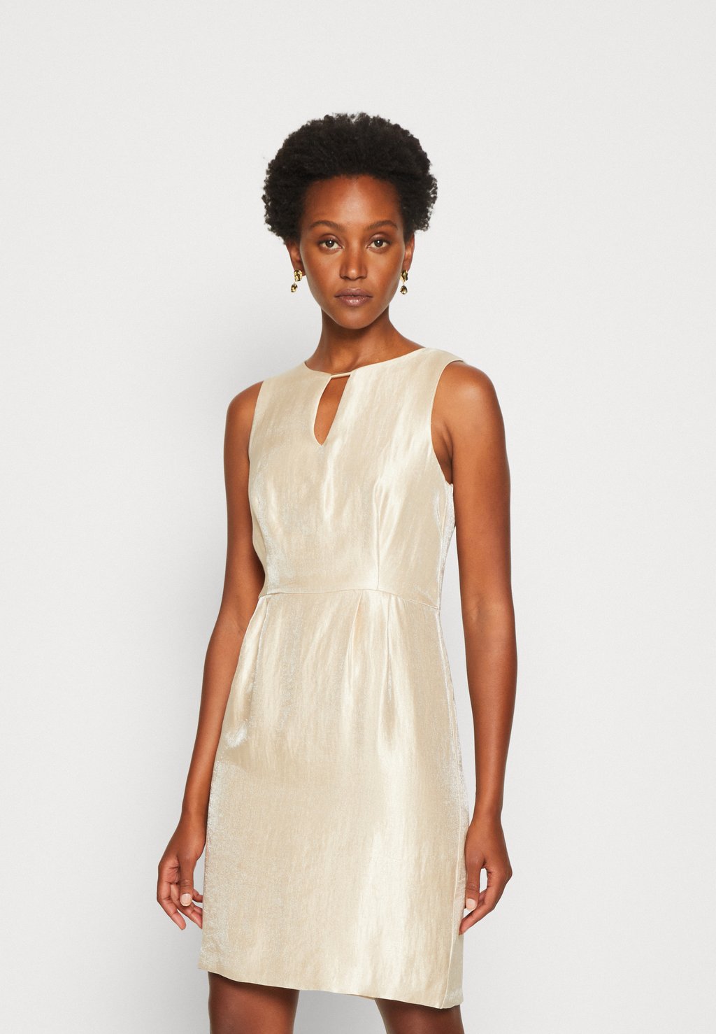 Элегантное платье кремово-бежевого цвета Esprit, бежевый