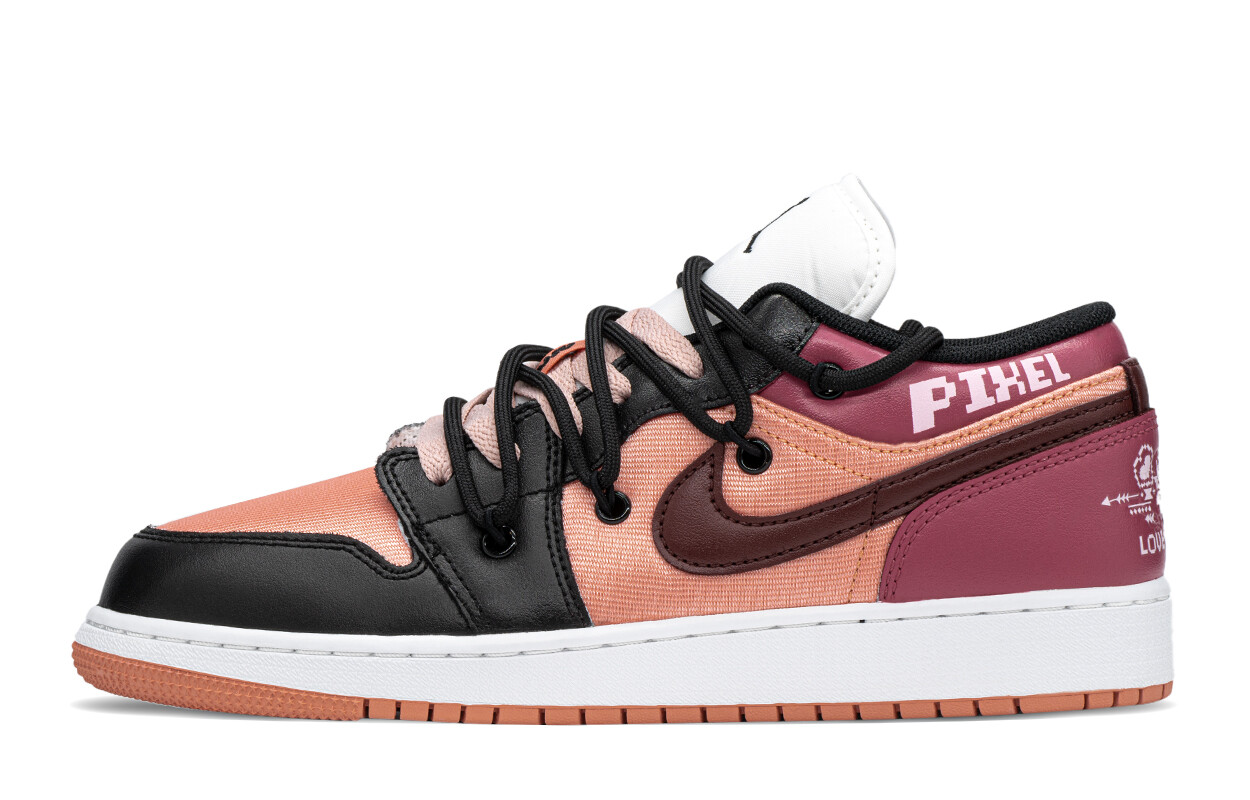 

Кроссовки Air Jordan 1 Vintage Basketball Shoes Women's Low-top Pink, розовый